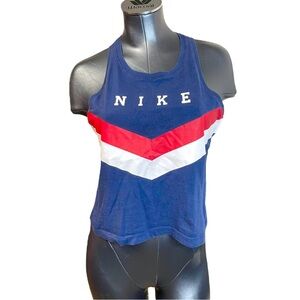 Nike Women's Tri Tank Top Americana Patriotic Colors Sleeveless Cropped Shirt